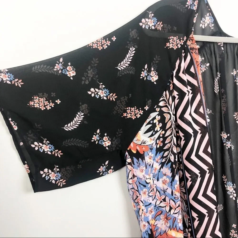 BOHO Multiple Pattern Sheer Kimono